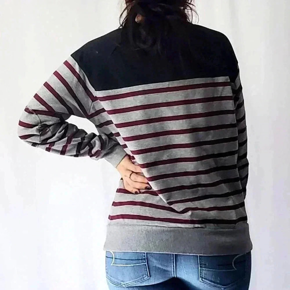 Bossini Striped Colorblock Sweatshirt - M - Picture 2 of 6